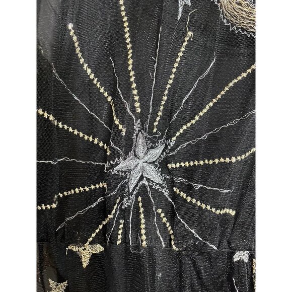 Bloomchic Dress 26 Black Midi Mesh Unicorn Stars Celestial Whimsigoth 90s Fairy - Picture 7 of 13